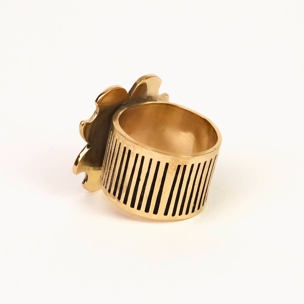 Bandana Slide Ring Amy Brass