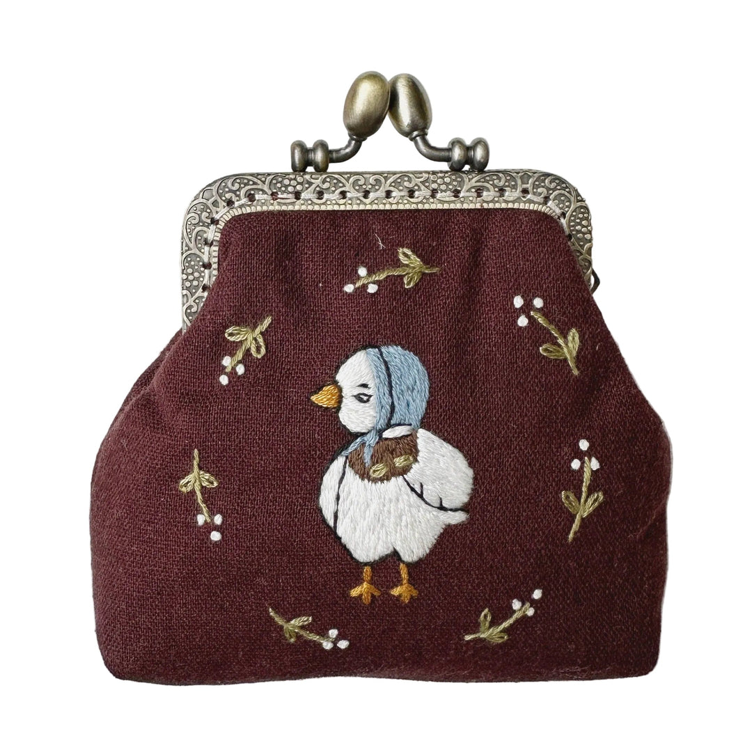 Embroidered Coin Purse-Duckling