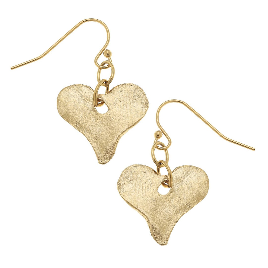 Gold Heart Earrings