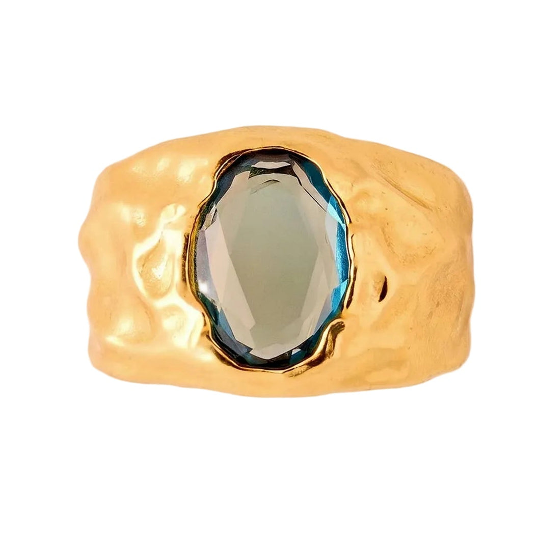 Carmen Blue Ring | Jewelry Gold Gift Waterproof
