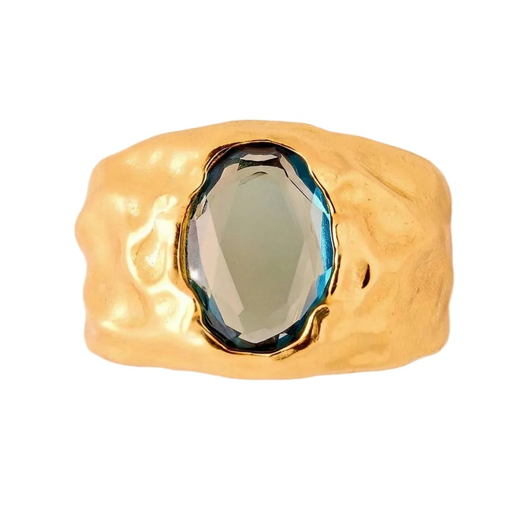 Carmen Blue Ring | Jewelry Gold Gift Waterproof