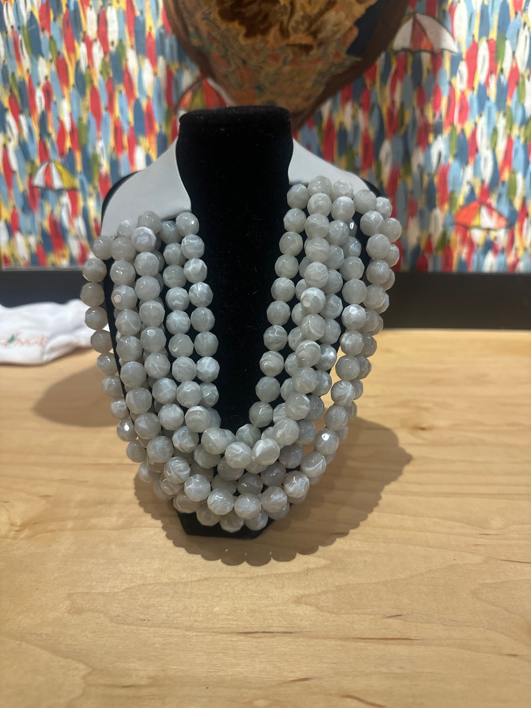 Multi-Strand Beaded Necklace with Magnetic Clasp