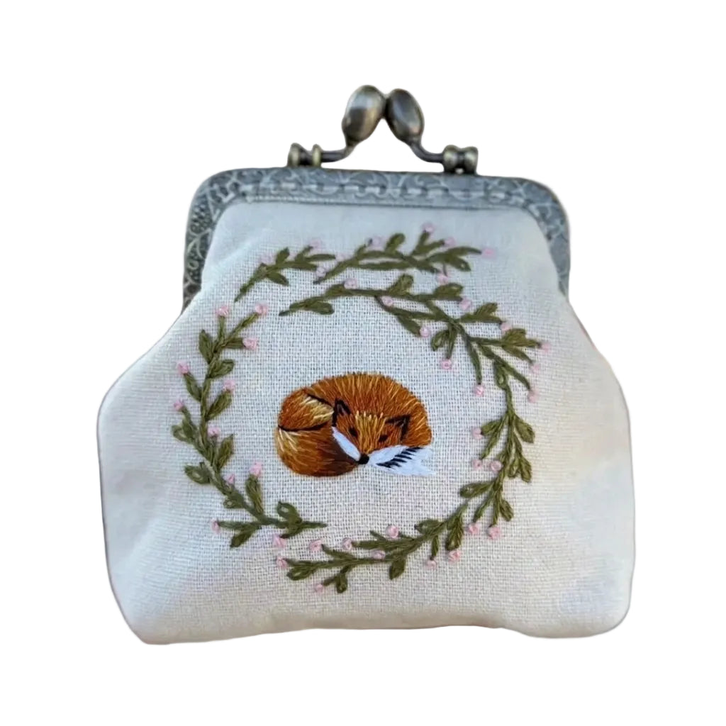Embroidered Coin Purse-Fox