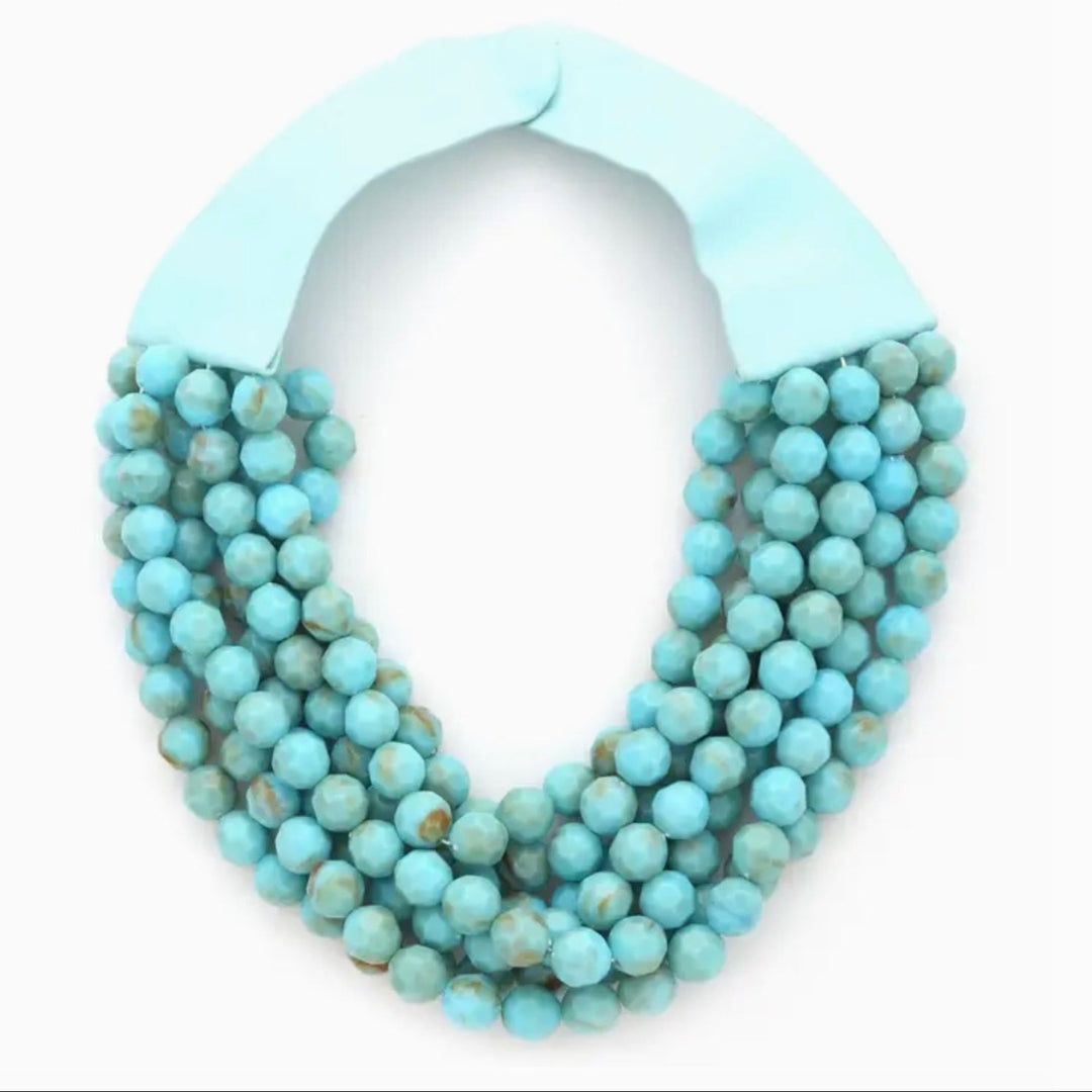 Multi-Strand Beaded Necklace with Magnetic Clasp