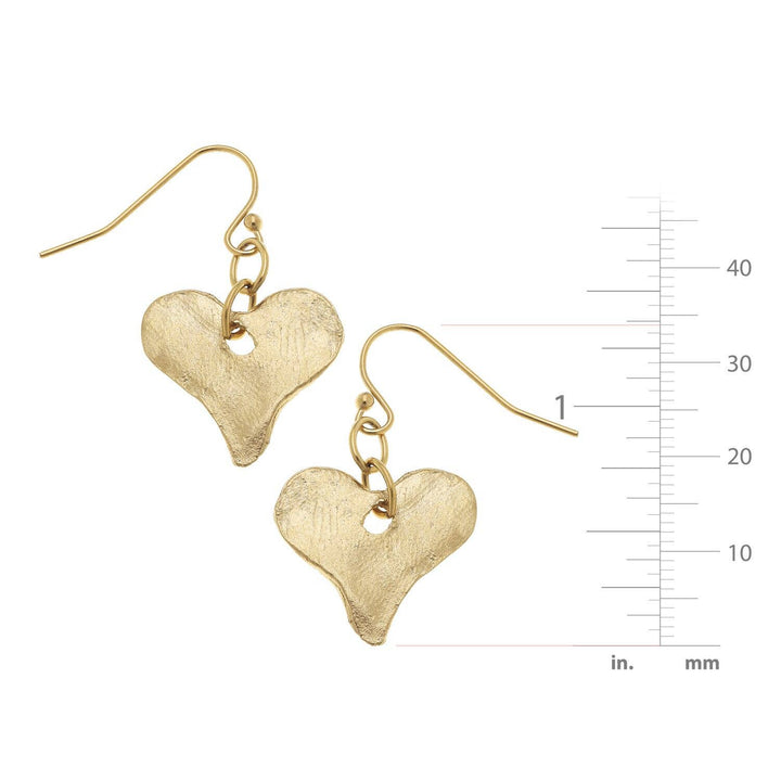 Gold Heart Earrings