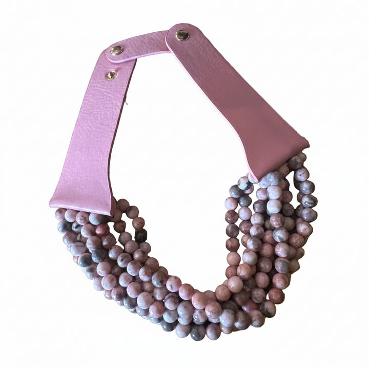 Multi-Strand Beaded Necklace with Magnetic Clasp-PZ