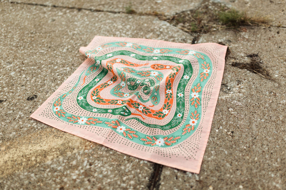Snakes Pink Bandana No. 69