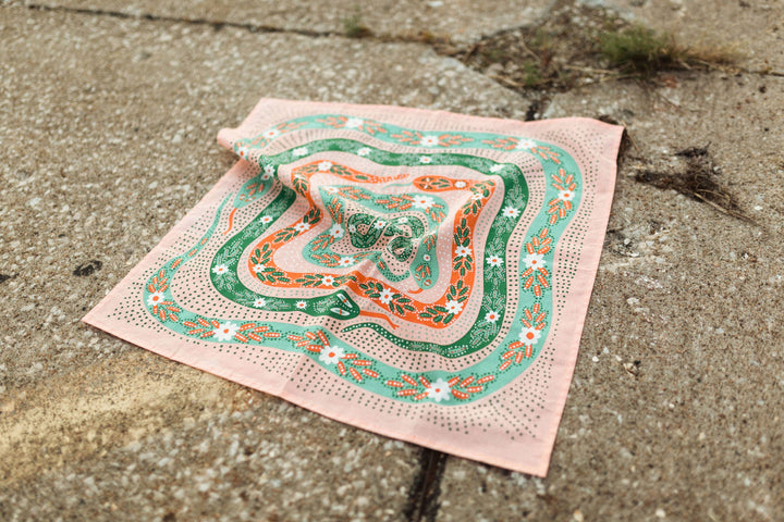 Snakes Pink Bandana No. 69