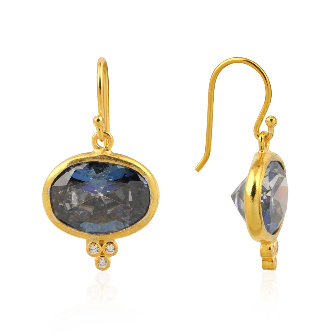 SIENA EARRINGS, LONDON BLUE TOPAZ