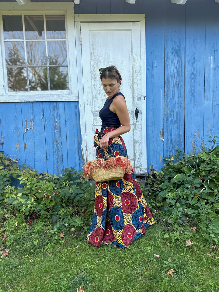 Fringe Woven Straw Handbag