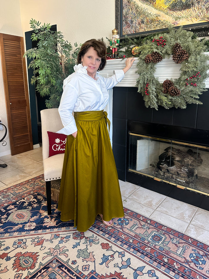 St. Charles Maxi Skirt - Chartreuse