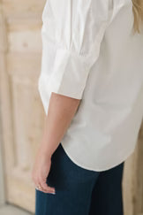 HH White Pullover Cotton Top - The Charlie