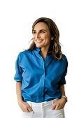 Ruffle Shirt Short Sleeve Bright Blue