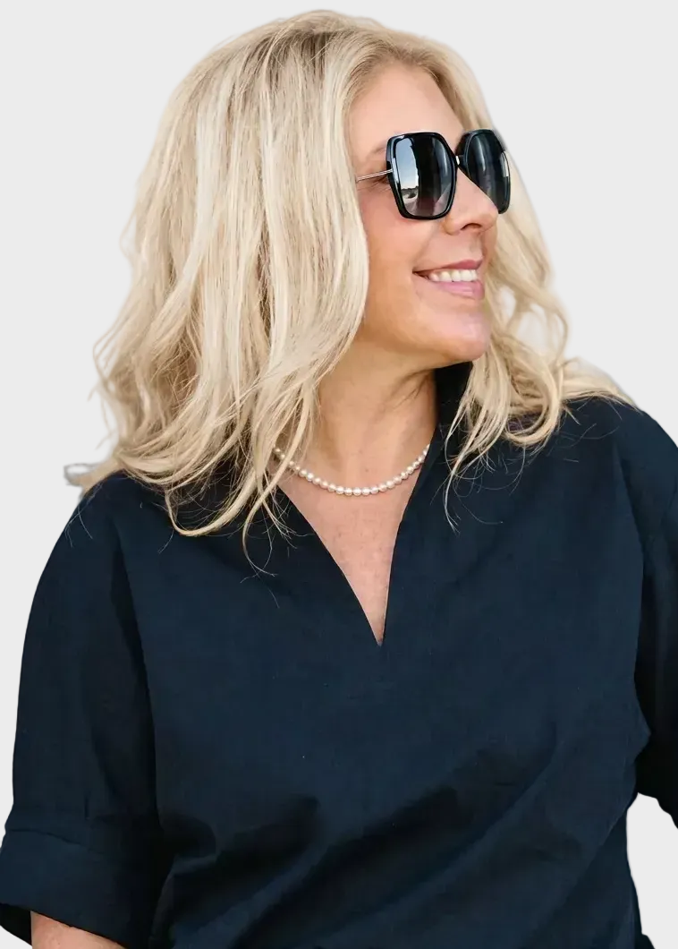 HH Blk Pullover Cotton Top - The Charlie