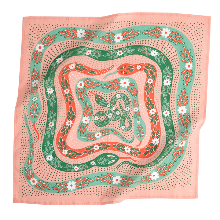 Snakes Pink Bandana No. 69