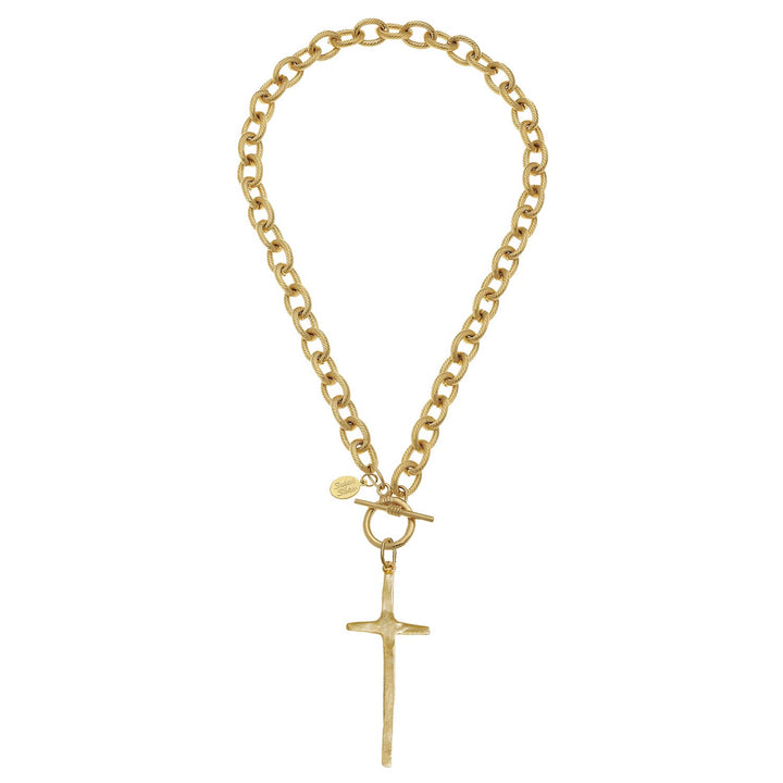 Elongated Cross Necklace