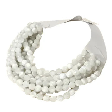 Multi-Strand Beaded Necklace with Magnetic Clasp