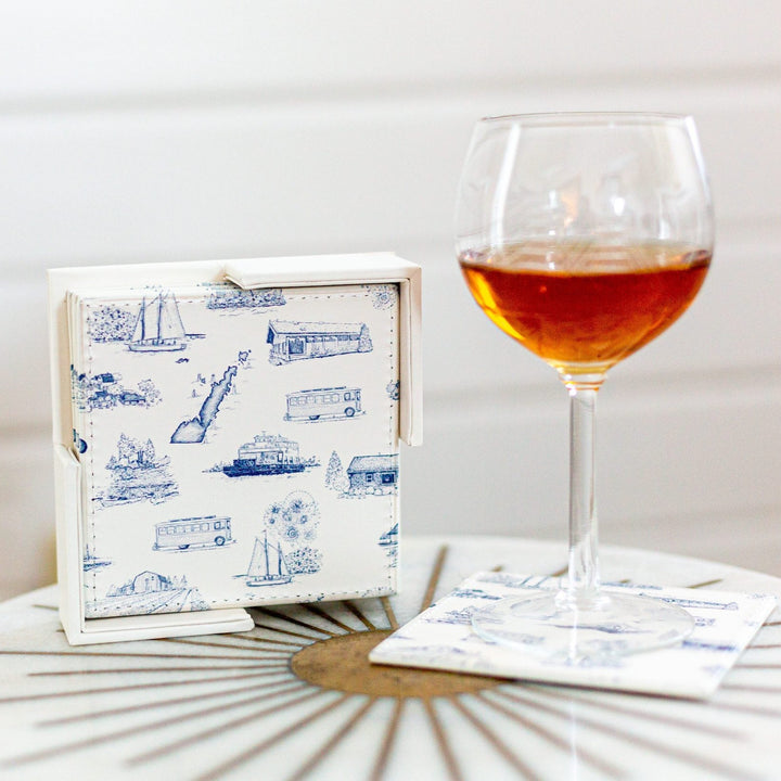 Door County Toile Coasters