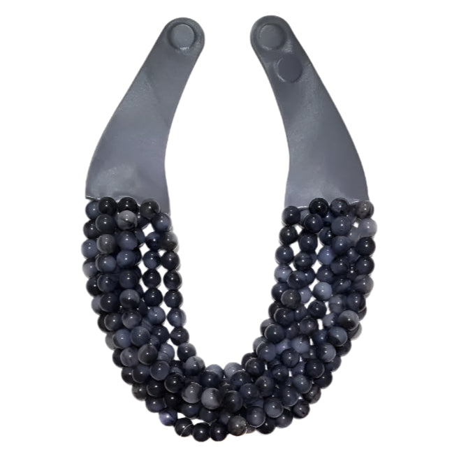 Multi-Strand Beaded Necklace with Magnetic Clasp