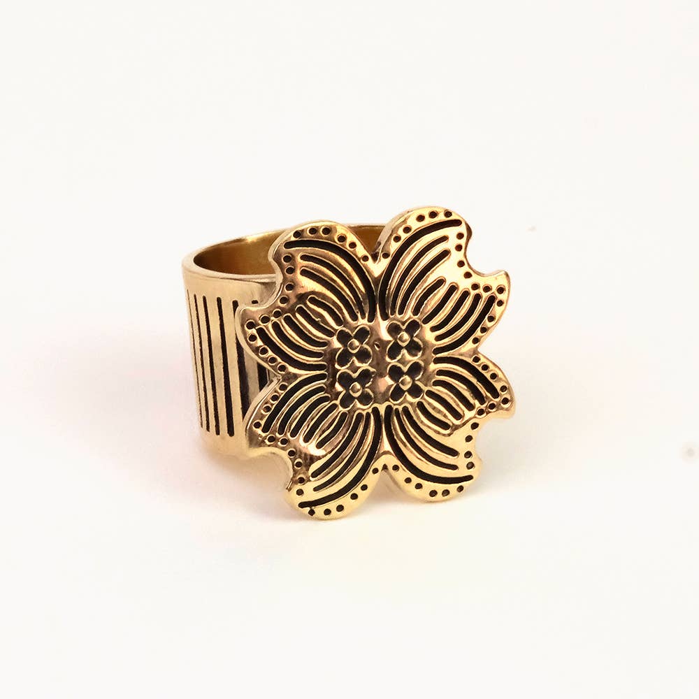 Bandana Slide Ring Amy Brass