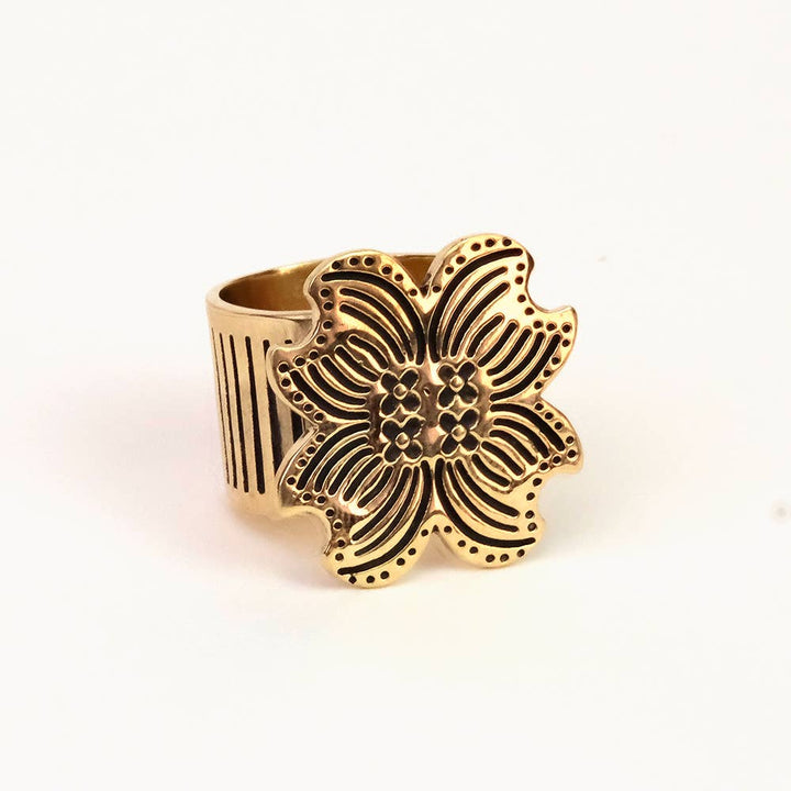Bandana Slide Ring Amy Brass