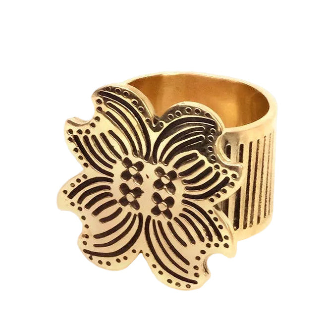 Bandana Slide Ring Amy Brass
